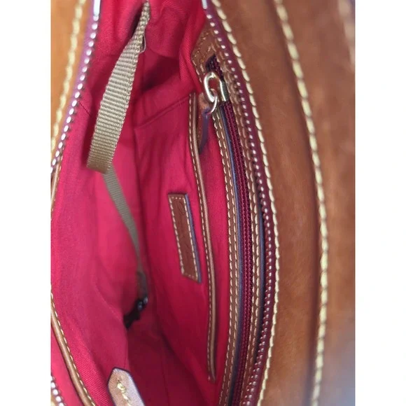 Dooney & Bourke Florentine Allison Crossbody Bag In Tan Leather #0299 - Picture 9 of 9